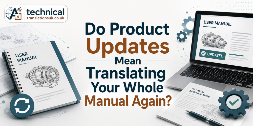 Do I need to translate my whole manual again after a product update?