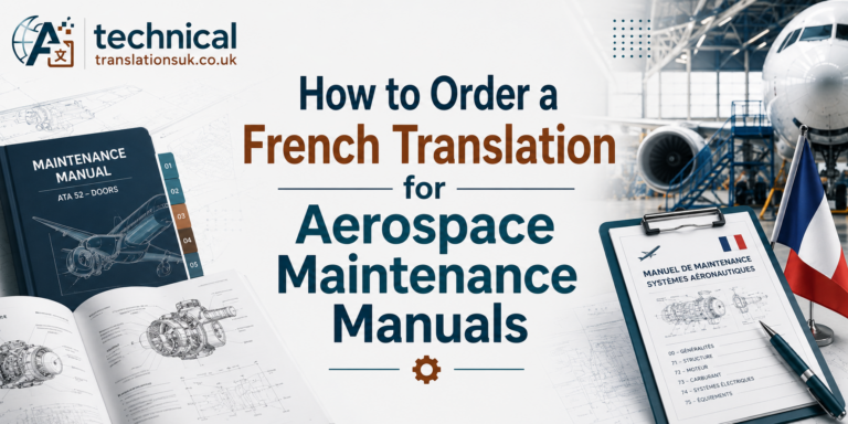 Aerospace maintenance manuals: How to order French translation