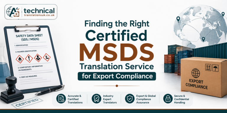 Where to buy certified MSDS translation services for export compliance
