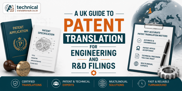 Patent Translation for Engineering and R&D: What UK Filings Actually Require