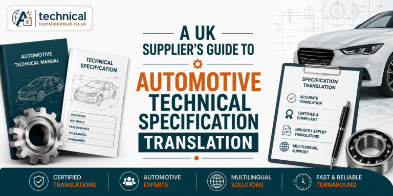 Automotive Technical Specification Translation: A UK Supplier’s Guide